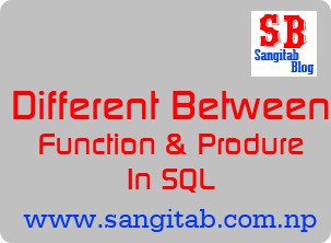 Different Between Function and Procedure in Sql Different Between Function and Procedure in Sql