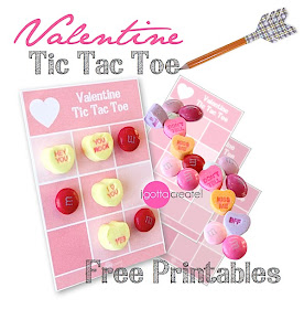 Candy TicTacToe Valentine Printable by I Gotta Create!