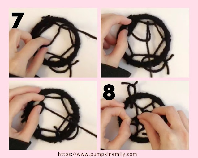 The making of a dreamcatcher using a bangle
