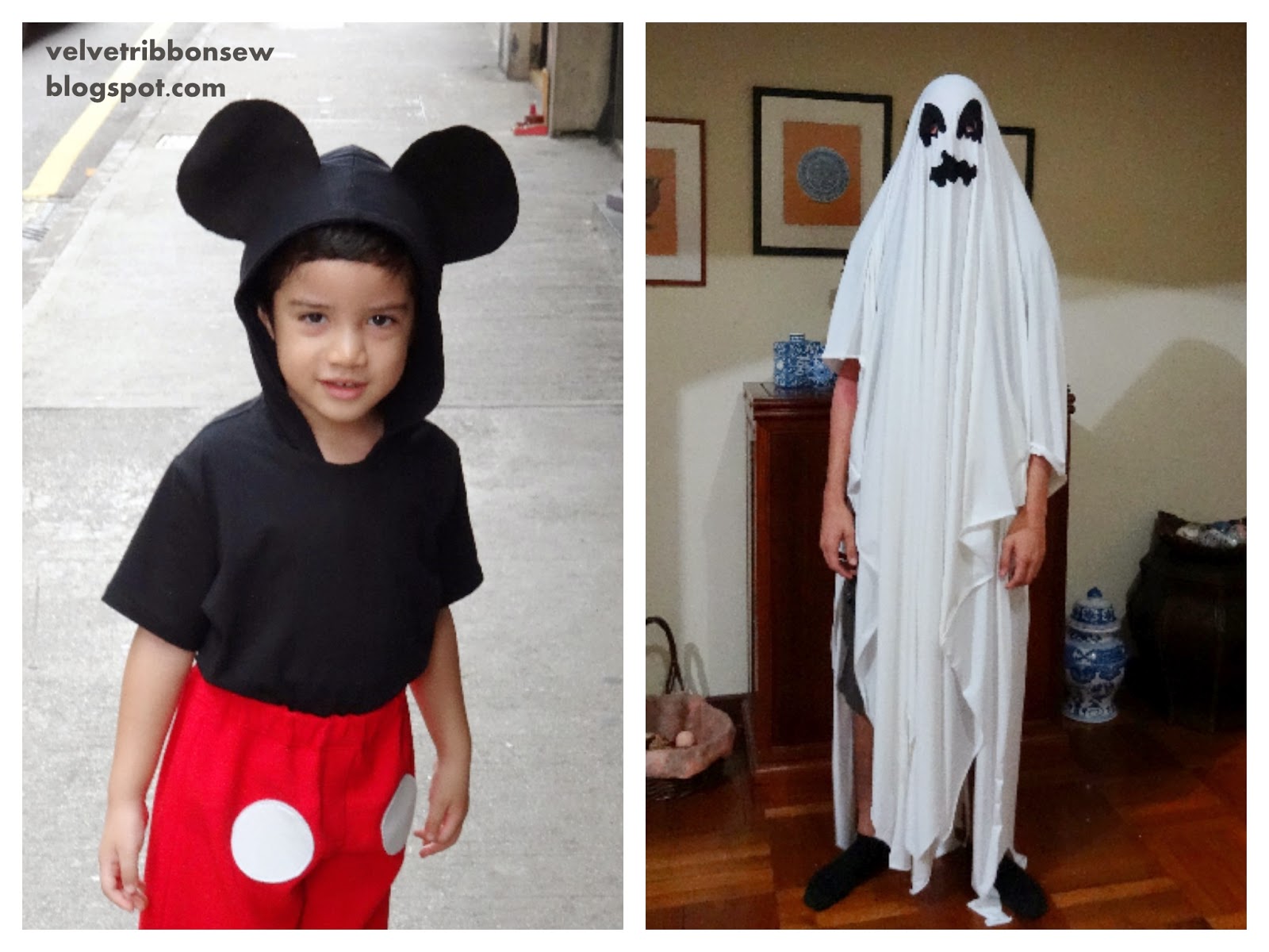 mickey mouse and ghost costumes