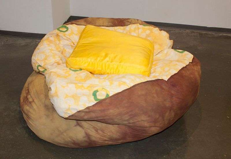 yellow yellow Pizza Sleeping Bag