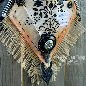 Smile Wall Hanging by Lynne Forsythe, UmWowStudio, The Crafter's Workshop, Canvas Corp Brands, Impression Obsession,  Tattered Angels, Relics and Artifacts