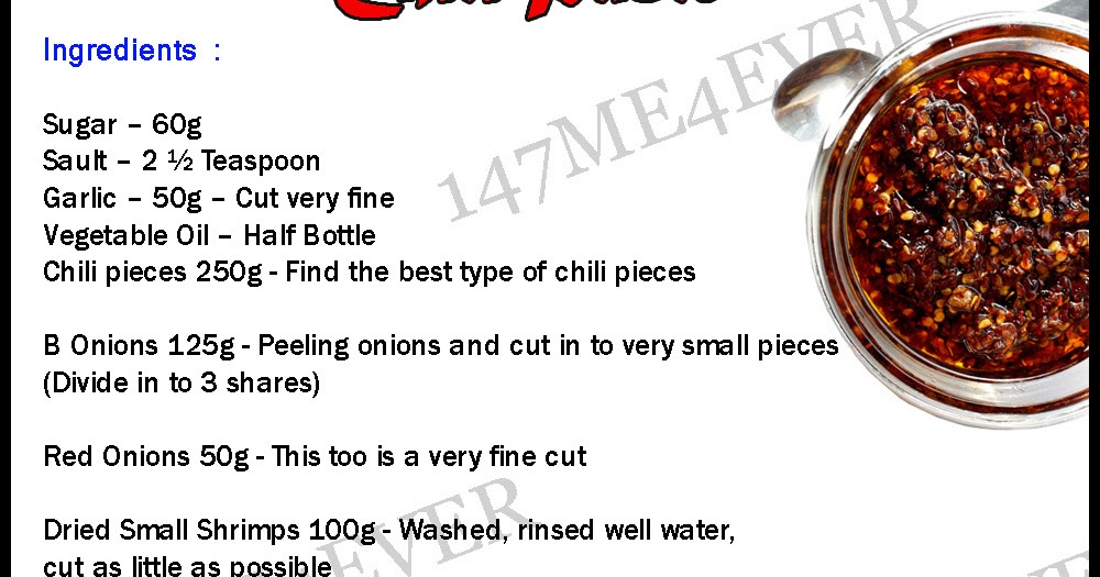 Chili Paste 147ME4EVER