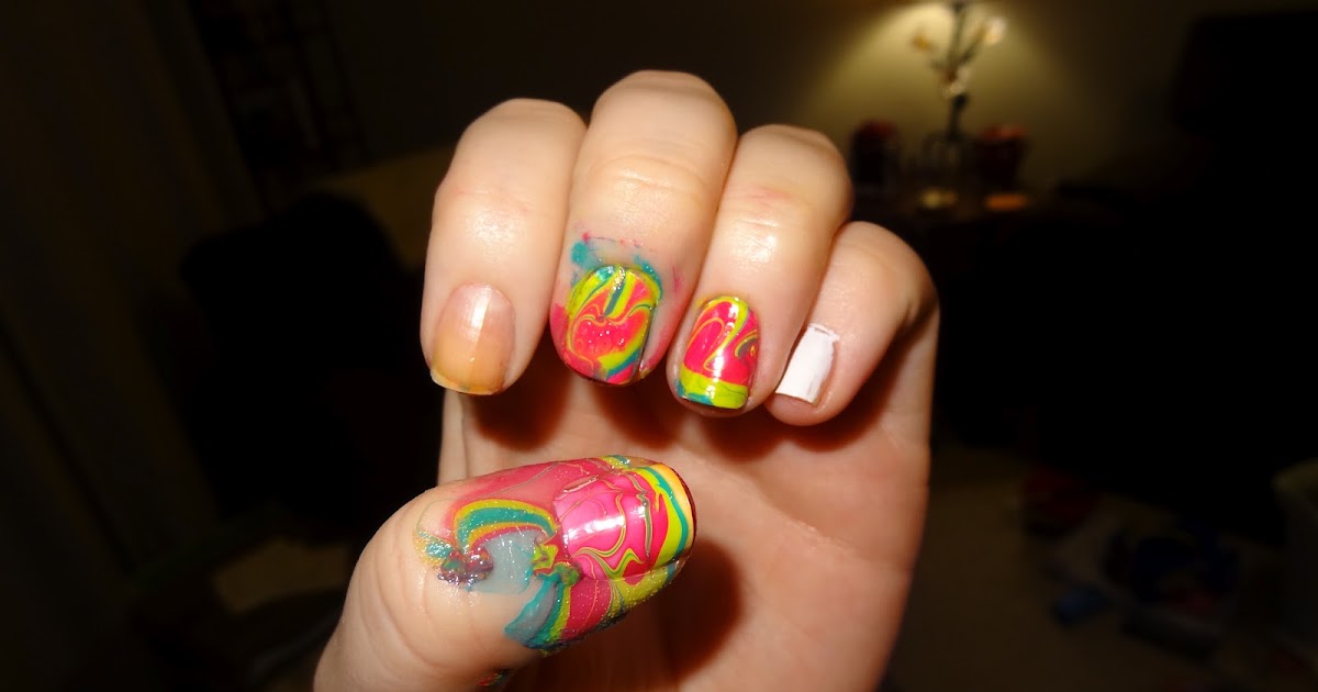 Adventures in LalaLand: 31 Day Challenge: Day 20 Water Marbling
