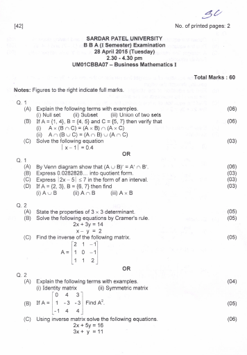 essay 2 question paper maths