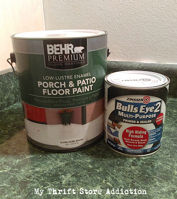 Are your countertops dated? Check out this easy and thrifty way to update them! DIY painted countertops