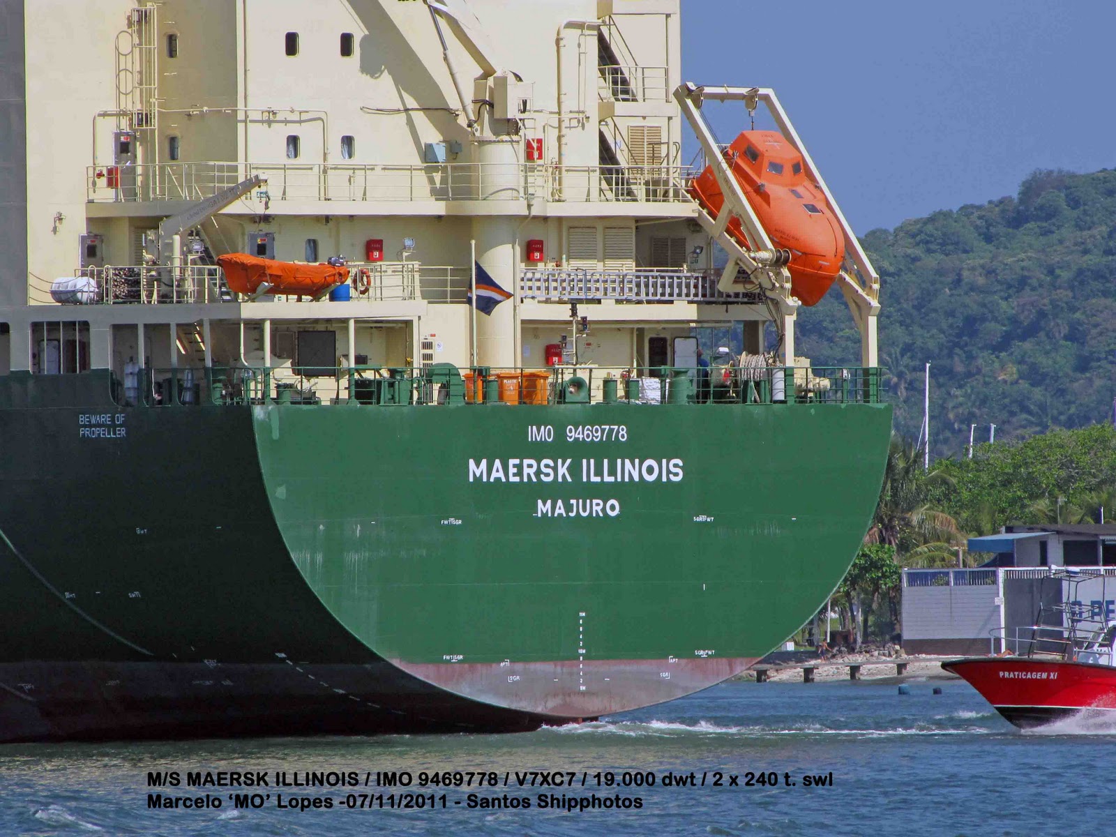 Santos Shiplovers M/S Maersk Illinois / V7XC7 Imagens de sua
