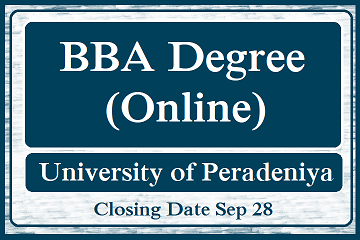 BBA Degree (Online) - University of Peradeniya