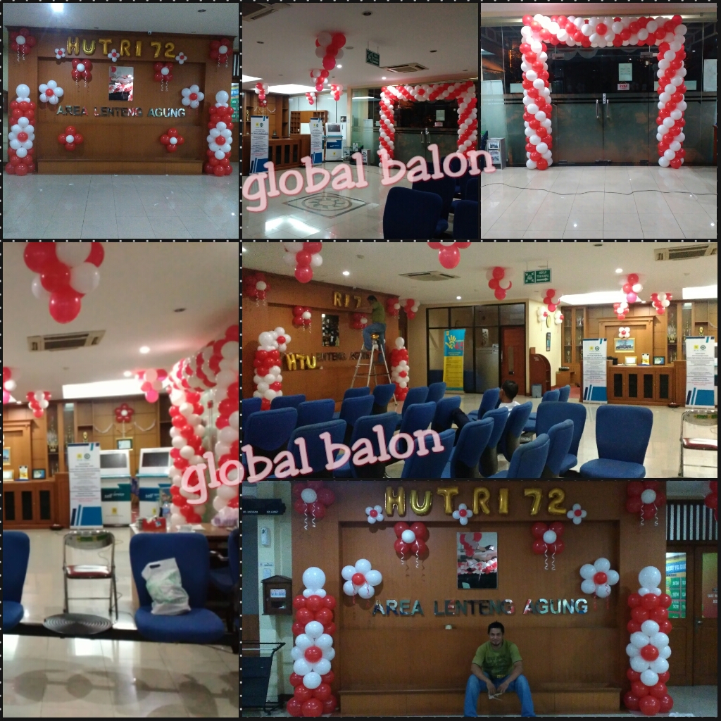BALON PRINT: Balon dekorasi 17 agustus, balon dekorasi kantor, dekorasi