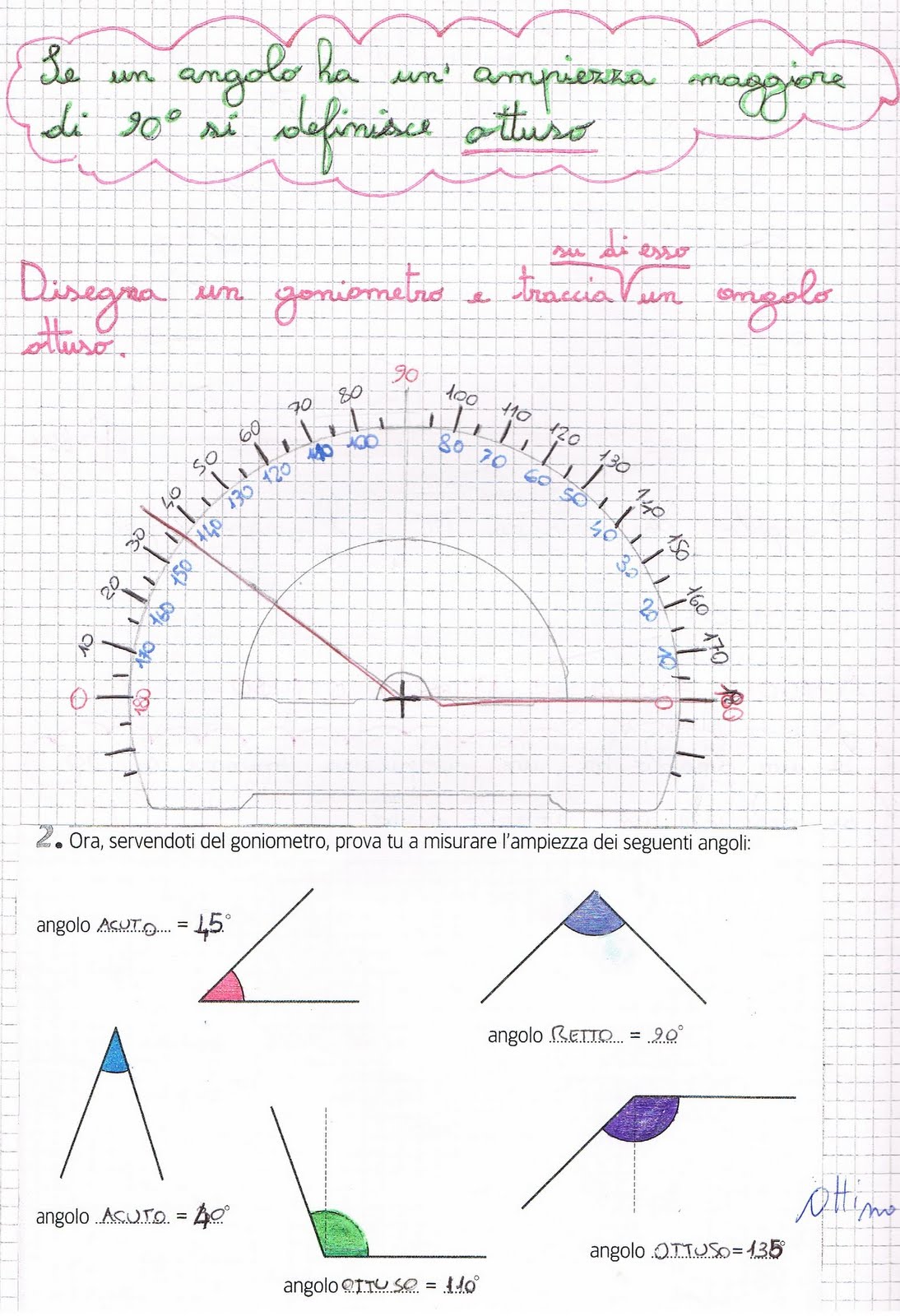 Goniometro, ventagli e angoli…  Disegni geometrici, Geometria