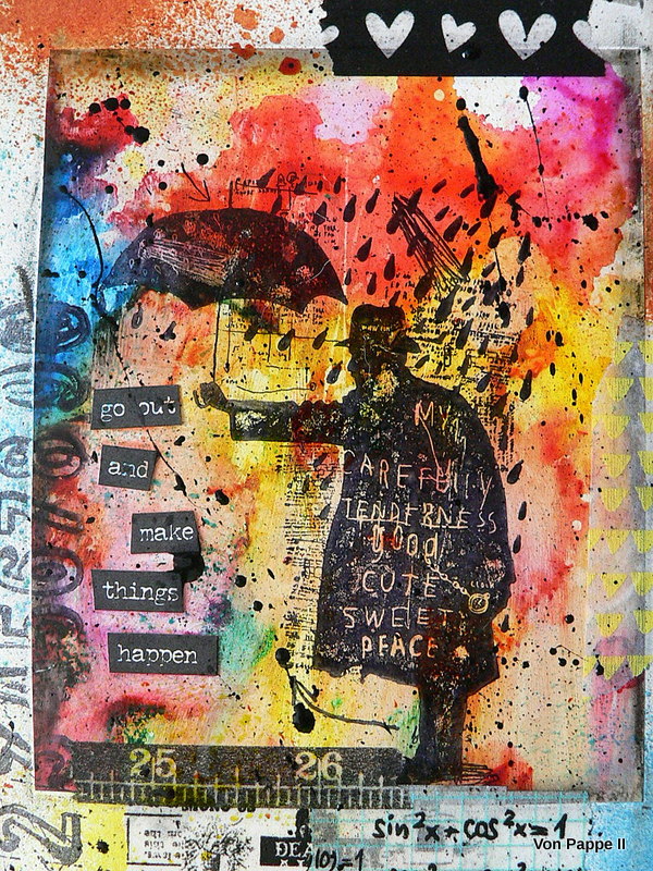 Von Pappe II Art Journaling with Yupo, Alcohol Ink, Washi Tape and