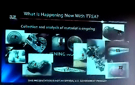 UFO Fragments Via Slide at CUN During TTSA Slide Presentation UFO Fragments Via Slide at CUN During TTSA Slide Presentation