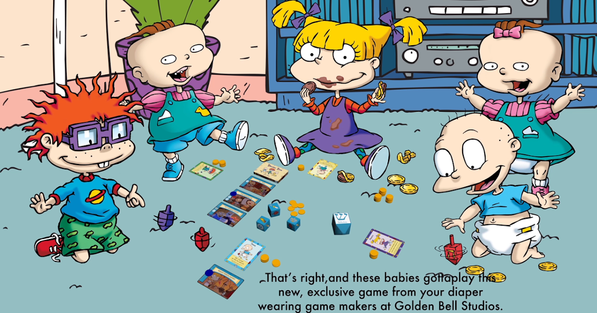 NickALive!: Golden Bell Studios Unveils Rugrats Dreidel Dice Game