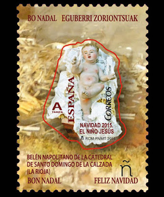 Filatelia - Navidad 2015 - España - Belén Napolitano de la Catedral de Santo Domingo de la Calzada