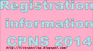 Registration information CPNS 2014