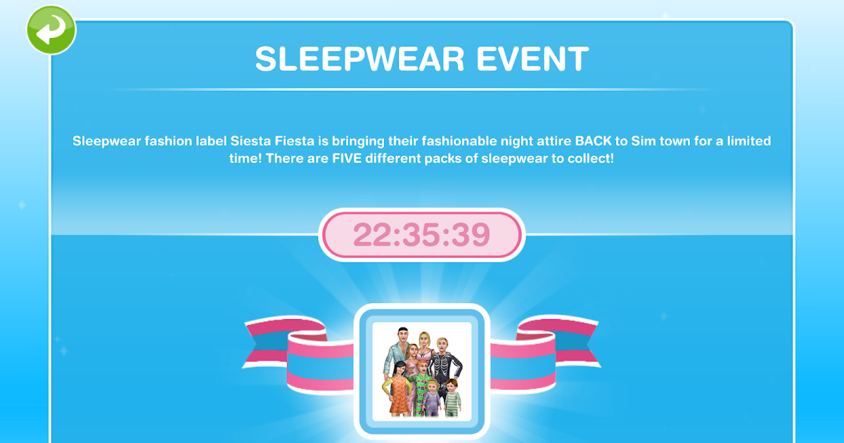Missy's Sims and Stuff The Sims Freeplay Sleepwear Event Guide