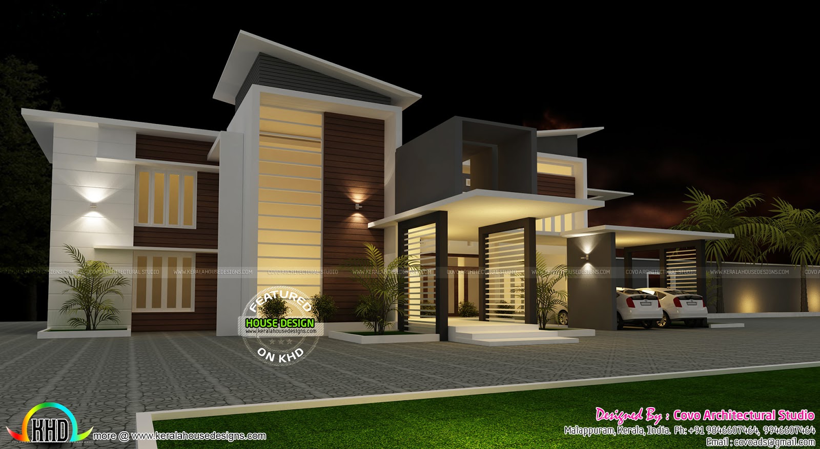 Villa plan in contemporary style Kerala home design and