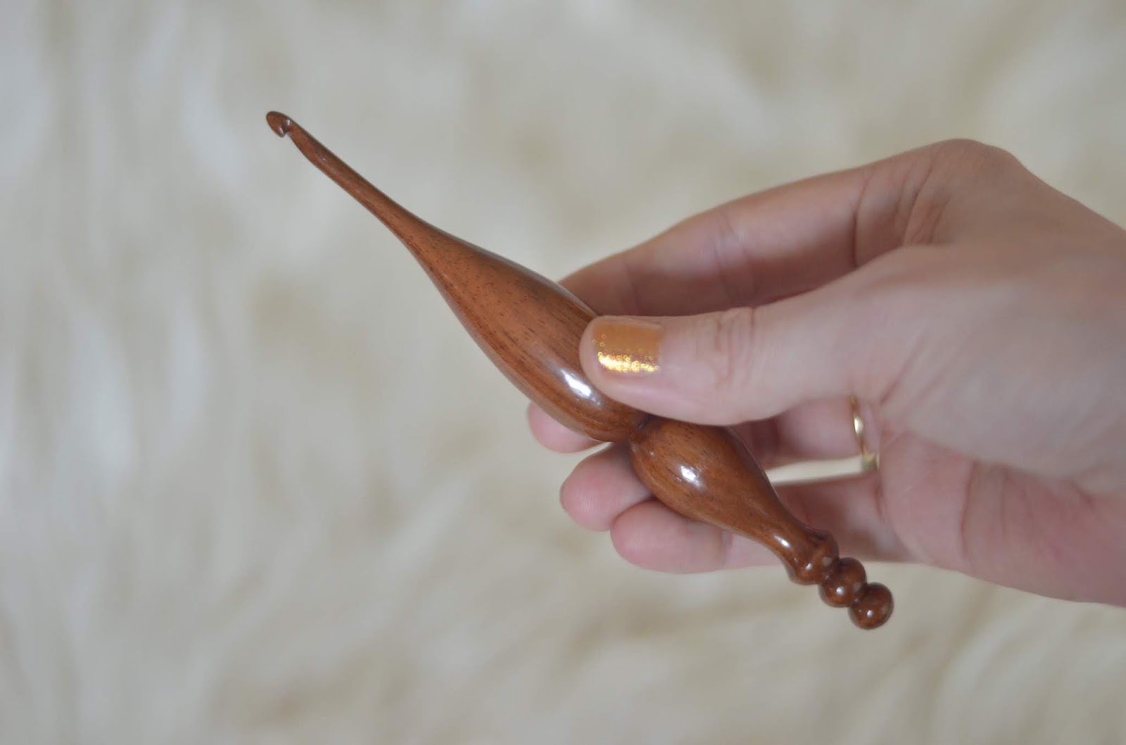 Alpha Series Rosewood Handmade Wood Crochet Hook