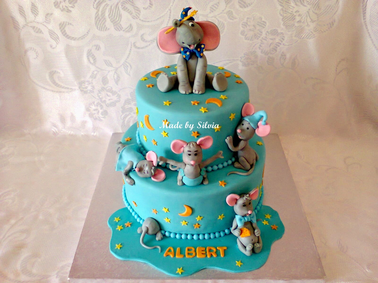 Tort de botez cu Elefantelul Vrajitor si prietenii sai, soriceii