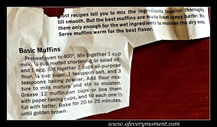 old recipe, muffins