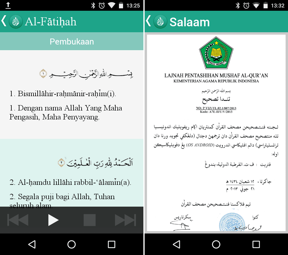 4 Aplikasi AlQuran Android Bersertifikat Tashih dari Kementerian Agama RI