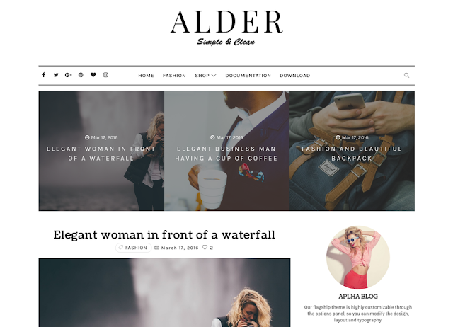 Free Download Alder Blogger Template uncomplicated together with tardily to operate of the blogger Blog template Free Download Alder Blogger Template
