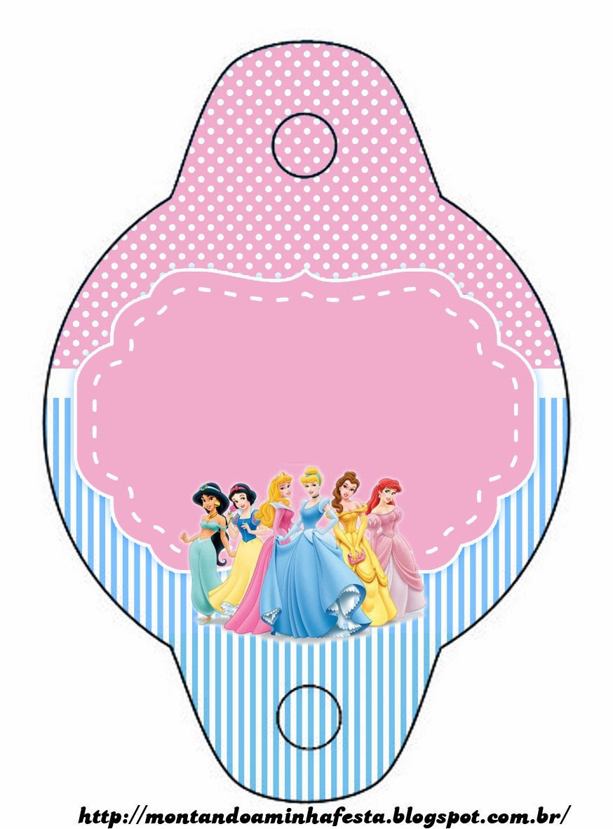 Princesas Disney: Imprimibles, Tarjetas e Invitaciones Gratis. Esta es para poner en las pajillas = pajitas = popotes.