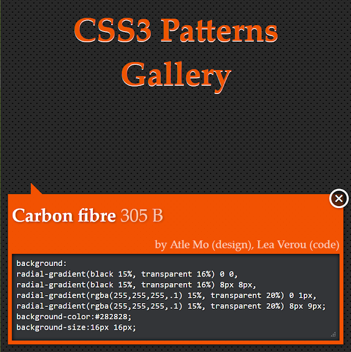 [網頁素材] CSS3 Patterns Gallery