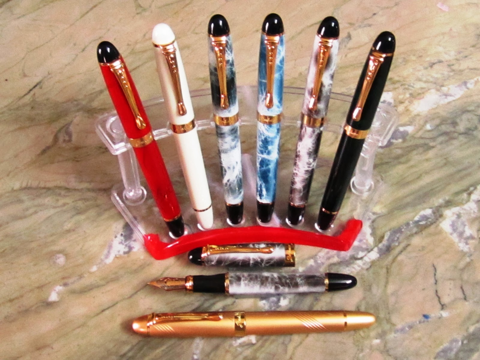 Chinese Fountain Pen Fine Nib Collection By Jinhao Blue