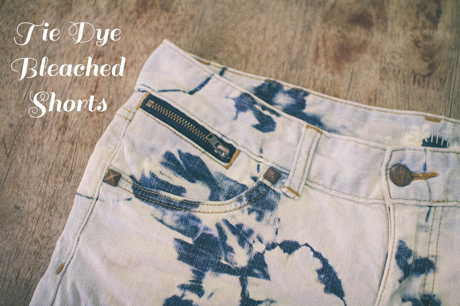 Flourishing DIY Tie Dye Bleached Shorts