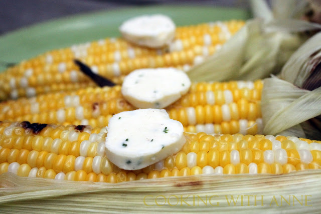 Grilled Corn with Garlic and Chive Butter
