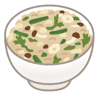 山菜ご飯のイラスト