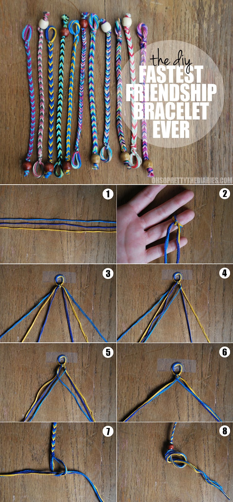 How to make Friendship Bracelets: 5 string bracelet tutorials