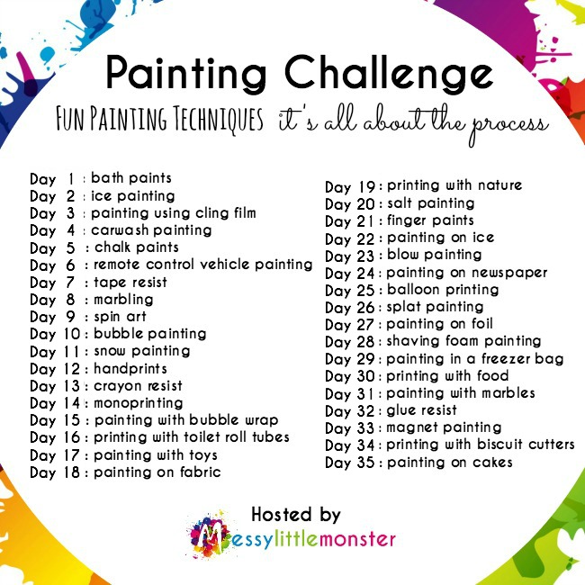 painting technique challenge for kids