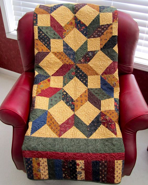Carpenter Star Quilt Quilt Free Pattern designed by MaryQuilts