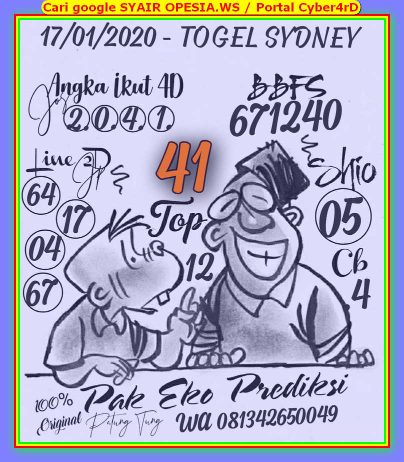 Syair Pak Eko Prediksi Hk Hari Ini