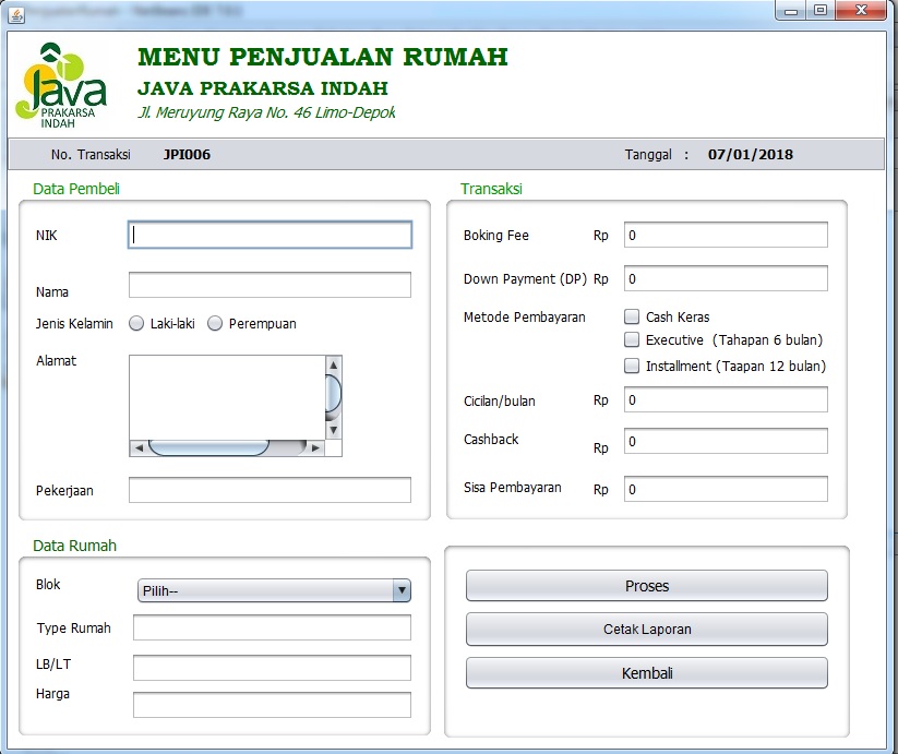 MuhammadSobari: PROGRAM APLIKASI SEDERHANA PENJUALAN RUMAH MENGGUNAKAN ...