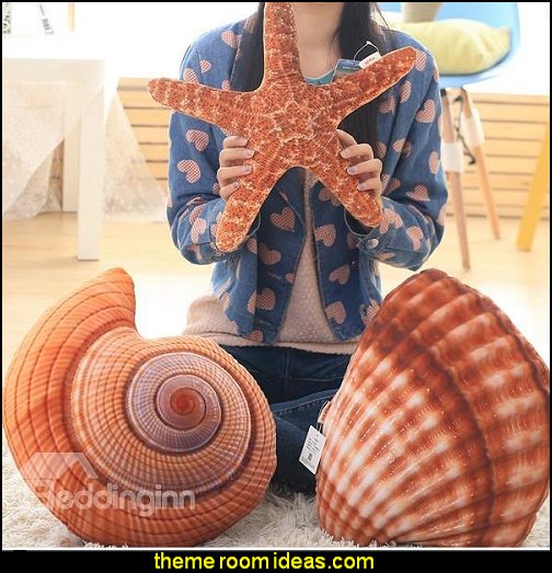 Vivid Sea Creature Shaped Two-in-one Throw Pillow seaside cottage decorating ideas - coastal living living room ideas - beach cottage coastal living style decorating ideas - beach house decor - seashell decor - nautical bedroom furniture seaside cottage decorating ideas - coastal living living room ideas - beach cottage coastal living style decorating ideas - beach house decor - seashell decor - nautical bedroom furniture