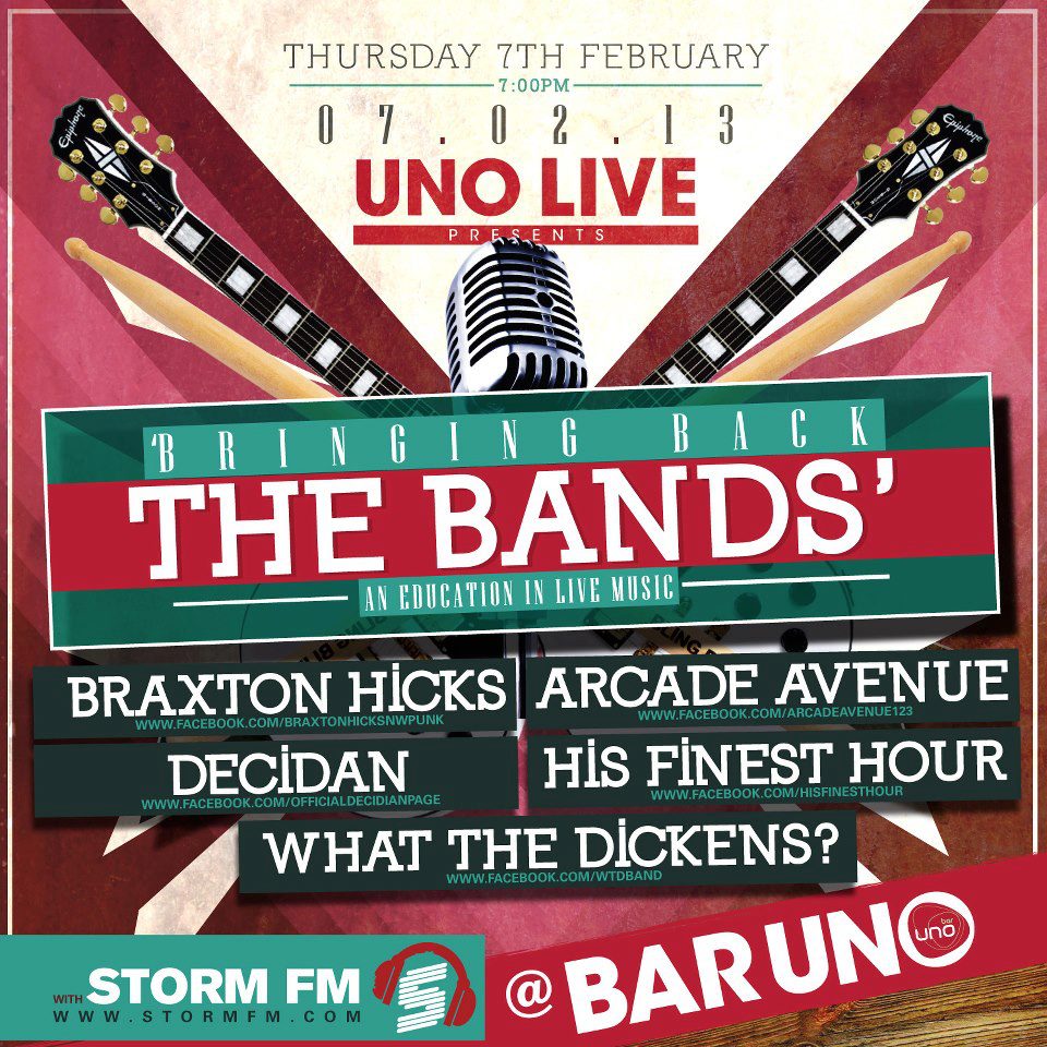 Braxton Hicks GIG Bar Uno, Bangor