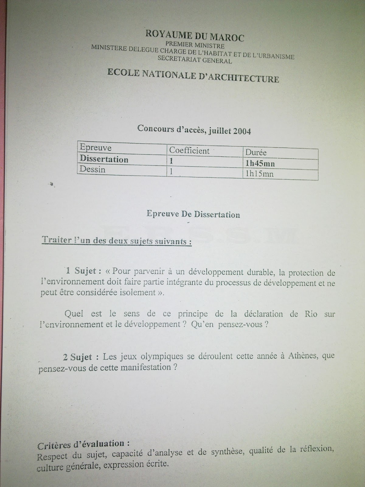 Dissertation culture gnrale mthodologie