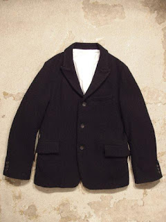 TOUJOURS "Peaked Lapel Side Vents Jacket - Scotch Kempy Tweed Cloth"