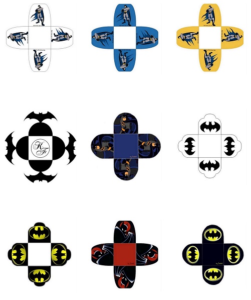 Cajas Abiertas de Batman para Imprimir Gratis. Cajas Abiertas de Batman para Imprimir Gratis.