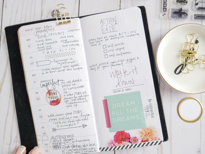Heidi Swapp Travelers Notebook Memory Planner by Jamie Pate  |  @jamiepate for @heidiswapp