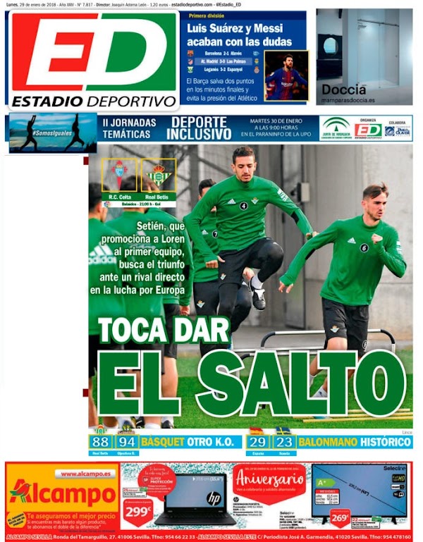 Betis, Estadio Deportivo: "Toca dar el salto"