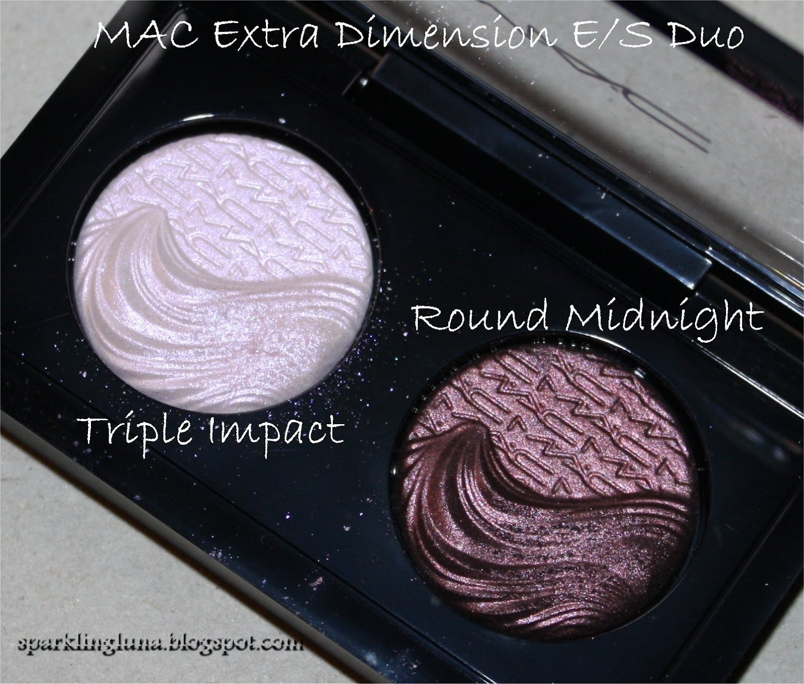 Sparkling Luna EOTD MAC Round Midnight and Triple Impact Makeup