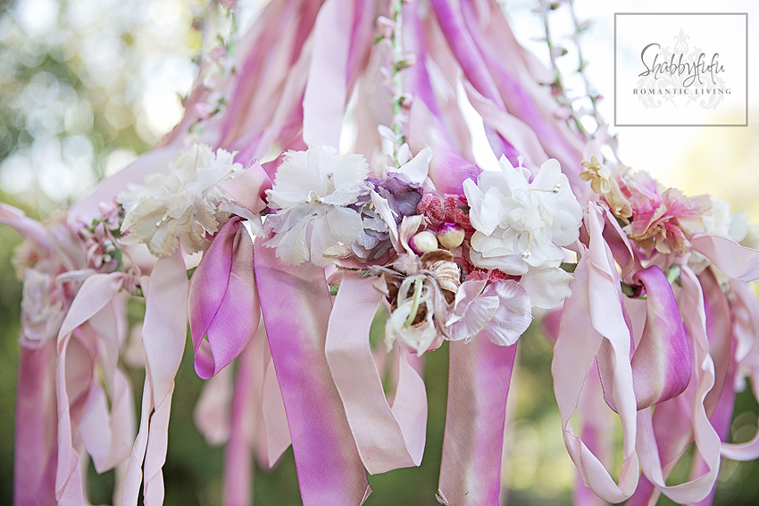 How To Recycle An Old Lampshade Into A Chandelier millinery lampshade
