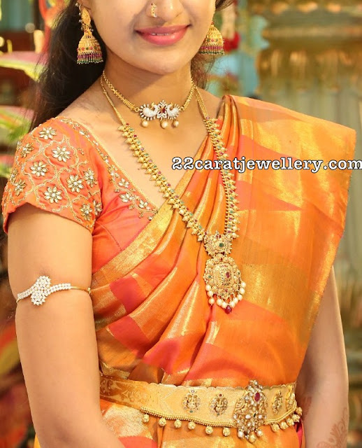 Simple Peacock Choker Traditional Jhumkas Simple Peacock Choker Traditional Jhumkas