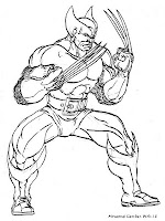 Mewarnai Gambar Wolverine Men Kartun Bima