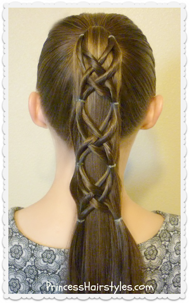 criss cross woven ponytail hairstyle
