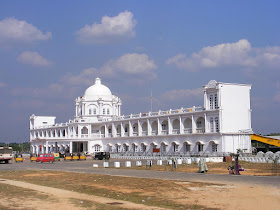 Agartala Train Station built with design clues from Ujjayanta palace, the Royal residence.